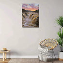 The surging waterfall scenery in the canyon is suitable for posting in the living room bedroom and office landscape posters by CozyNest Decor