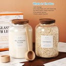 2 PCS Large Glass Jar with Airtight Lid, Glass Food Storage Jars for Tea,Spice,Cereal, Egg,Flour,Coffee and More(70 FL OZ/2000 ml) by CozyNest Decor