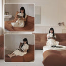 Luxury Sofa Couch Chair, Lazy Floor Seating, Fireside Bean Bag Chair, Ergonomic Tatami Sofa Lounger for Living Room, Bedroom, Office, Single Seat, Brown by CozyNest Decor