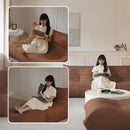 Luxury Sofa Couch Chair, Lazy Floor Seating, Fireside Bean Bag Chair, Ergonomic Tatami Sofa Lounger for Living Room, Bedroom, Office, Loveseat, Brown by CozyNest Decor