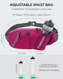 WATERFLY Fanny Pack Waist Bag: Hiking Water Bottle Holder with Strap Waist Pack for Women Men Hydration Hip Packs for Running Walking Traveling-Rose Red by TinyTreasures Baby Boutique
