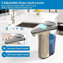 Automatic Soap Dispenser, Touchless Dish soap Dispenser 17oz/500ml with Upgraded Infrared Sensor, 5 Adjustable Soap Dispensing Levels, Liquid Hand soap Dispenser for Bathroom & Kitchen by CozyNest Decor