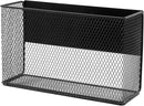 Black Magnetic Basket - Refrigerator Spice Rack & File Holder Locker Organizer - Wire Mesh Magnetic Shelf for Kitchen Storage by CozyNest Decor