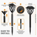 GIGALUMI Solar Lights Outdoor Waterproof, 8 Pack Flickering Flame LED Lights, Garden Decor for Yard, Patio, Landscape, Planter, Walkway by CozyNest Decor