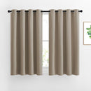 NICETOWN Taupe Blackout Curtains for Windows - Window Decoration Thermal Insulated Grommet Top Blackout Curtains/Panels/Drapes for Kid's Room (1 Pair, 52 x 45 inches in Taupe) by TinyTreasures Baby Boutique