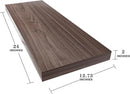 Large Floating Shelves for Wall Set of 2 Wooden Wall Shelves 24 in x 12.75 in x 2 in Room Decor Long Shelf with Invisible Wall Mount Bracket for Bedroom Kitchen Living Room Walnut by CozyNest Decor