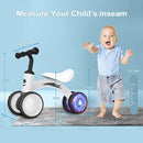 Colorful Lighting Baby Balance Bike Toys for 1 Year Old Boy Girl Gifts, 10-36 Month Toddler Balance Bike, No Pedal 4 Silence Wheels & Soft Seat First Riding on Toys, 1st Birthday Gifts by TinyTreasures Baby Boutique