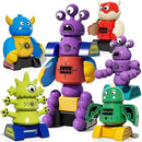 TEMI Magnet Robot Toy for Kids 3-5 Years Old - Monster Magnet Toys Stacking Transform Toys with Storage Box, Set for Boys Age 3 4 5 6 7 Years Old Boys, Christmas and Birthday Gifts by TinyTreasures Baby Boutique