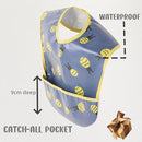 Baby bibs Waterproof Toddler bib - Feeding bib with Pocket for Infant Boy Girl Washable 6-36M by TinyTreasures Baby Boutique
