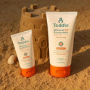 Prebiotic Mineral Sunscreen SPF 50 for Kids & Baby, Face & Body Sun Protection, Reef Safe, Non-Toxic Zinc Oxide Broad Spectrum, Water-Resistant, No White Cast, Travel Size 1.7oz & 6oz Bundle by TinyTreasures Baby Boutique