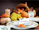 Aukolass Pumpkin Party Supplies Tableware Set - Fall Theme Party Decorations Including Plates, Napkins and Cups for Pumpkin Birthday and Baby Shower Party, Serves 24 Guests (blue) by CozyNest Decor