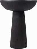 Bird Bath for Outdoor - 26'' Tall Resin Natural Wood Pattern Designt Birdbaths, Lightweight and Durable - Enhance Your Outside Garden with This Stunning Water Feature (Wood Grain) by GreenHaven Gardens