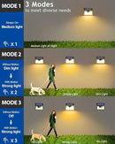 Peasur Solar Lights Outdoor Waterproof, 12Pack 140LED Motion Sensor Lights Solar Powered 3 Modes, Solar Security Fence Lights for Wall Garden Yard Outside(Warm White) by GreenHaven Gardens