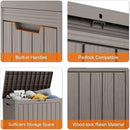 45 Gallon Resin Deck Box, Lockable Patio Outdoor Storage Box for Furniture, Garden Tools and Tools Storage, Waterproof Outside Storage Boxes - Grey by GreenHaven Gardens