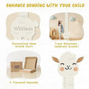 Personalized Name Height Chart for Kids, Alpaca Wood Growth Chart, Height Measuring for Children, Boy Girls Height Wall Chart Growth Measuring Ruler for Nursery Decor, Lightweight by CozyNest Decor