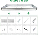 JERIA 12×4×1ft Raised Garden Bed with Support Rods,Galvanized Raised Garden Bed Kit Outdoor Metal Gardening Planter Box for Vegetable, Fruits, Flower by GreenHaven Gardens