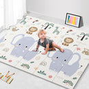 79x71 Foldable Baby Play Mat for Floor, Extra Large Non-Toxic Tummy Time and Crawling Playmat, Thick Foam Play Mat for Baby, Reversible Portable Babies Floor Mats for Infant, Toddler by TinyTreasures Baby Boutique