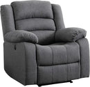 EBELLO Classic Power Recliner Chair, Oversized Electric Reclining Chair with Overstuffed Cushion and Back, Soft Fabric Adults Single Recliner Sofa for Living Room, Grey by CozyNest Decor