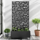 Casaphoria Metal Raised Garden Bed with Trellis and Wheels, 72"x35"x16" Planter Box for Climbing Plants, Vegetables & Vines, Features Drainage Holes and Privacy Screen (Black-Gerald) by GreenHaven Gardens