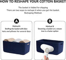 Large Storage Baskets for Shelves, Closet Organizers Bins for Clothes Blanket Towels, Baby Nursery, Toy Baskets Box, Woven Rope Baskets, 17 x 13 x 7.5”, 3 Packs Navy Blue by CozyNest Decor