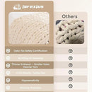 Chunky Knit Blanket - Luxury Soft Cozy 61 * 79 Bold Throw Blanket,100% Woven Blanket Rope Knot Throw Blanket for Couch, Sofa, Home Decor, Gift - Machine Washable（Cream） by CozyNest Decor