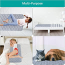 Waterproof Crib Mattress Protector Pad Cover 2 Pack 28" x 52", Anti Slip & Absorbent Waterproof Bed Pads for Standard Crib/Toddler Bed Quilted Machine Washable (Quilted Improved Thickness) Grey by TinyTreasures Baby Boutique