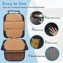 Car Seat Protector for Child Car Seat, 2 Pack Baby Car Seat Covers with Mesh Pockets & Non-Slip Backing 600D Durable Seat Protector (Brown, Standard) by TinyTreasures Baby Boutique