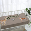 Personalized Baby Crib Bedding Set, 5-Piece Multi-grid Pattern Baby Crib Sets with Custom Name, Toddler Double Layer Blanket Fitted Sheets Changing Pad Cover Rug Wall Art Set, Charming Nursery Decor by TinyTreasures Baby Boutique
