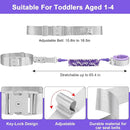 Accmor Toddler Leash with Reflective Baby Anti Lost Wrist Link, 2 in 1 Kids Walking Harnesses Belt Leashes with Key Lock for Girls Age 1-4, Keep Child Close Rope Tether for Outdoor Travel Purple by TinyTreasures Baby Boutique