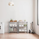750 lbs 3 Tier Shelf Metal Storage Shelves Wire Rack Closet Organizers for Garage Kitchen Bathroom Laundry Chrome 11.8" D x 25.6" W x 31.5" H by CozyNest Decor