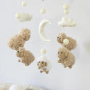 Sheep Crib Mobile Neutral Baby Mobile for Crib Sheep Baby Crib Mobile for Girls Boys Boho Nursery Baby Mobile for Bassinet by CozyNest Decor