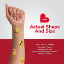BioSwiss Bandages, Emoji Shaped Self Adhesive Bandage, Latex Free Sterile Wound Care, Fun First Aid Kit Supplies for Kids, 50 Count by TinyTreasures Baby Boutique