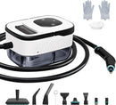 Handheld Pressurized Steam Cleaner. 4Bar for Home, Kitchen, Bathroom, 15s Heat-Up, 6 Adjustable Levels, Large 42.27oz Tank, Portable Steamer for Tile, Grout, Floor, Shower, Walls with 12 Accessories by TinyTreasures Baby Boutique