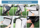 Universal Stroller Rain Cover, Clear Breathable Weather Shield with Waterproof Zipper, 4 Seasons Protection (XL) by TinyTreasures Baby Boutique