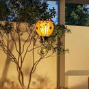Peacock Hot Air Balloon Solar Lantern with Flickering Flame,Glass Hanging Solar Lanterns Outdoor Waterproof,Hot Air Balloon Decorative Lights for Patio Porch Yard Decor,Peacock Gifts for Women by GreenHaven Gardens