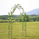 Steel Garden Arch, 8'1" High x 4'2" Wide, Garden Arbor for Various Climbing Plant, Outdoor Garden Lawn Backyard by GreenHaven Gardens