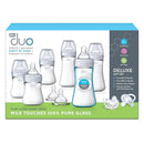 Chicco Duo Deluxe Hybrid Baby Bottle Starter Gift Set with Invinci-Glass Inside and Plastic Outside | Dishwasher, Bottle Warmer, and Electric Sterilizer Safe | Intui-Latch Nipple | Clear/Grey by TinyTreasures Baby Boutique