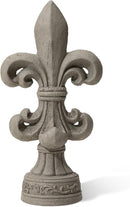 Glitzhome Fleur De Lis Garden Statue MGO Outdoor Decration, 21.25" H, Concrete Grey by GreenHaven Gardens