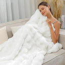UKELER White Faux Fur Throw Blanket Large Super Soft Fluffy Bed Blankets Throws for Bedroom, Living Room, Couch, Sofa, Office, Camping Plush Furry Blanket 60''x80'' by CozyNest Decor
