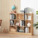 LEYAOYAO 10 Cube Bookshelf with Base,3 Tier Mid-Century Modern Grey Bookcase,Standing Wide Bookshelves Storage Organizer Shelf,Rustic Wood Display Cabinet Book Shelves for Bedroom,Living Room,Office by CozyNest Decor