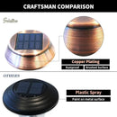 Solar Pathway Lights Outdoor Waterproof, 6 Pack Solar Outdoor Lights Bright Up to 12 Hrs, Garden Light LED Landscape Lighting Copper Stainless Steel Walkway Light, Warm White by GreenHaven Gardens