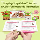 Mewaii Crochet Kit for Beginners,9PCS Crocheting Plant Kit with Step-by-Step Video Tutorial,DIY Easy Knitting Kit with 40% Extra Peasy Yarn for Adults & Kids by TinyTreasures Baby Boutique
