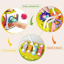 MINGKIDS 7 in1 Sensory Development Multifunctional Sensory Teething Toys for 1 2 Year Old Boy Girl,Shape Sorter Pull String Travel Car Toys for 12 Month by TinyTreasures Baby Boutique
