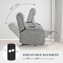 Power Lift Chair Recliners for Elderly, Leathaire Modern Adult Power Lift Chair Overstuffed Electric Lift Recliner Chair with Side Pocket for Living Room Bedroom (Light Gray) by CozyNest Decor