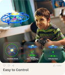 SYMA Kids Drone with 7-Color LED Light Modes, X660 Indoor Drone with Full Propeller Guard Headless Mode Rotary Ascent, Lightweight Easy to Fly Remote Control Airplane Gift for Adults Boys and Girls by TinyTreasures Baby Boutique