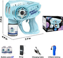 Automatic Gatlin Bubble Gun，Rocket Launcher Bubble Machine Gun，Thousands of Bubbles Per Minute, Suitable for Kids, Adults, Party Favors for Girl Boy (TK-Blue) by TinyTreasures Baby Boutique