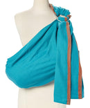 Hip Baby Wrap Ring Sling Baby Carrier for Infants and Toddlers - Beautiful, 100% Soft Cotton Baby Wraps Carrier For Babies 8-35 lbs, Perfect Baby Shower Gifts Moms And Dads - Nursing Cover (Turquoise) by TinyTreasures Baby Boutique