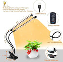 Grow Lights for Indoor Plants, Full Spectrum LED Plant Lamps with Clips and 3m Cables for Seeding Growing(2 Pack) by GreenHaven Gardens