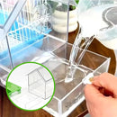 Ziveseller/Sowhathow Pull-Out External Parrot Feeder, Parrot Feeder Parakeet House Bird Bath Transparent Dish Water, Hanging Wild Bird Seed with Squirrel Proof Tray (White) by GreenHaven Gardens