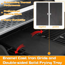 CIG GARDEN 4 Burner Propane Gas Grill with Side Burner,3 in 1 Propane Gas BBQ Grill,Double-layer Stainless Steel BBQ Grill Lid with Cast Iron Grates,52000 BTU Output for Camping, Patio, Backyard by GreenHaven Gardens
